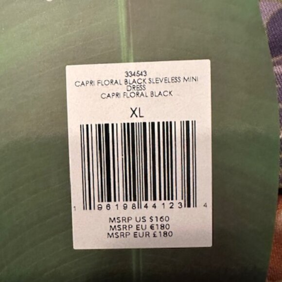 FARM Rio "Capri" Black Sleeveless Floral Mini Dress Size S, M, XL Available - Picture 9 of 11